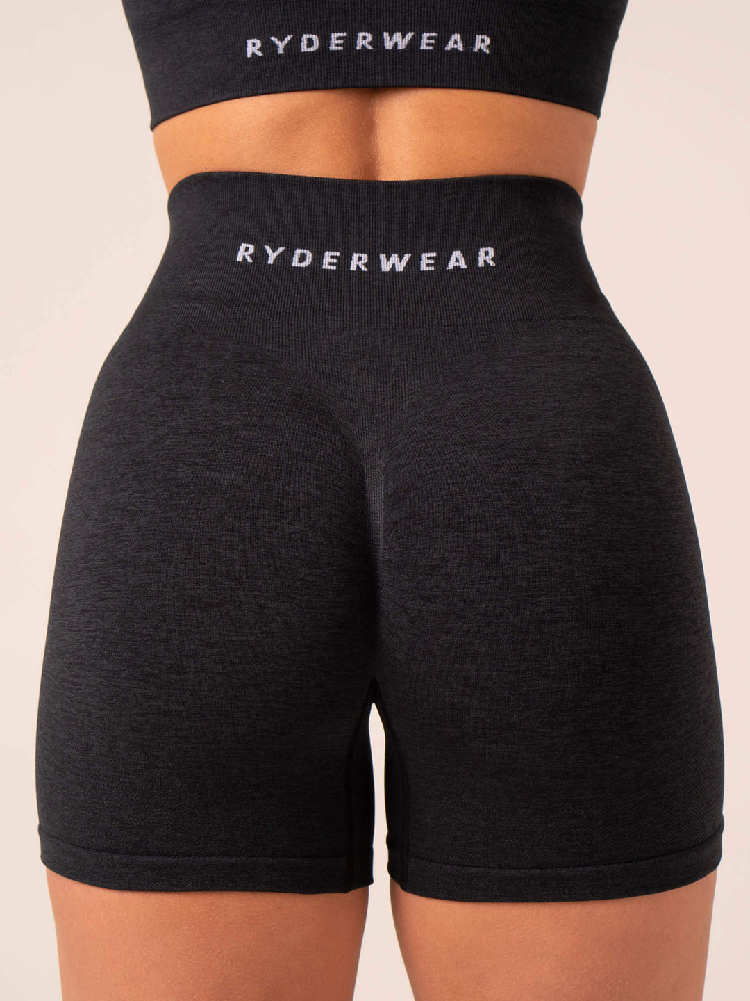 Ombre Seamless Shorts - Black Marl Clothing Ryderwear