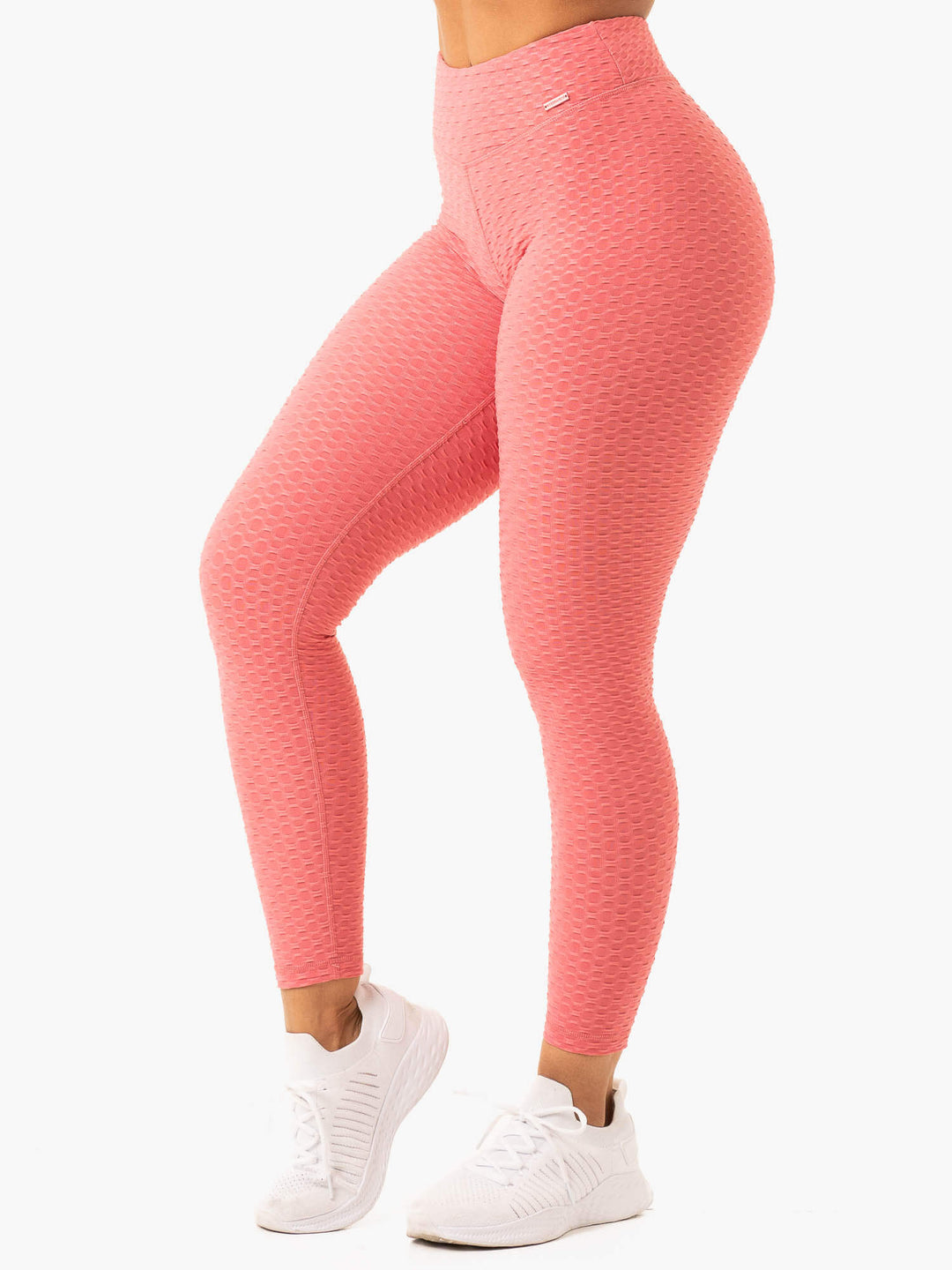 Optic Scrunch Bum Leggings - Lipstick Pink Clothing Ryderwear 