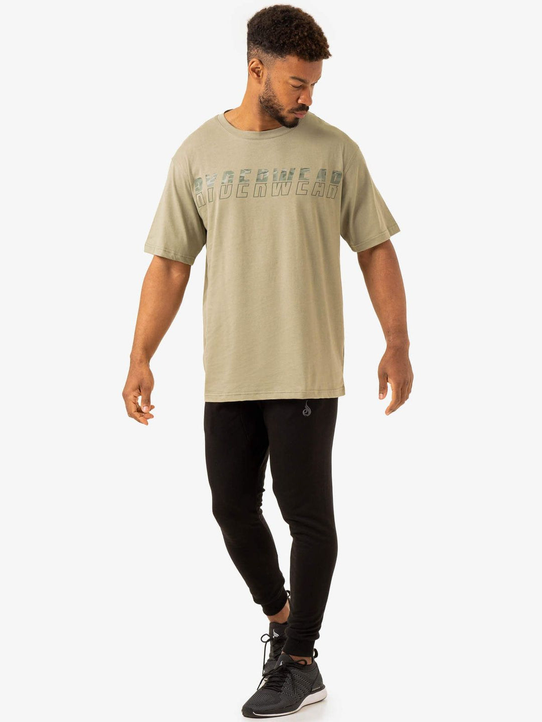 Overdrive Oversized T-Shirt - Sage Green Clothing Ryderwear 
