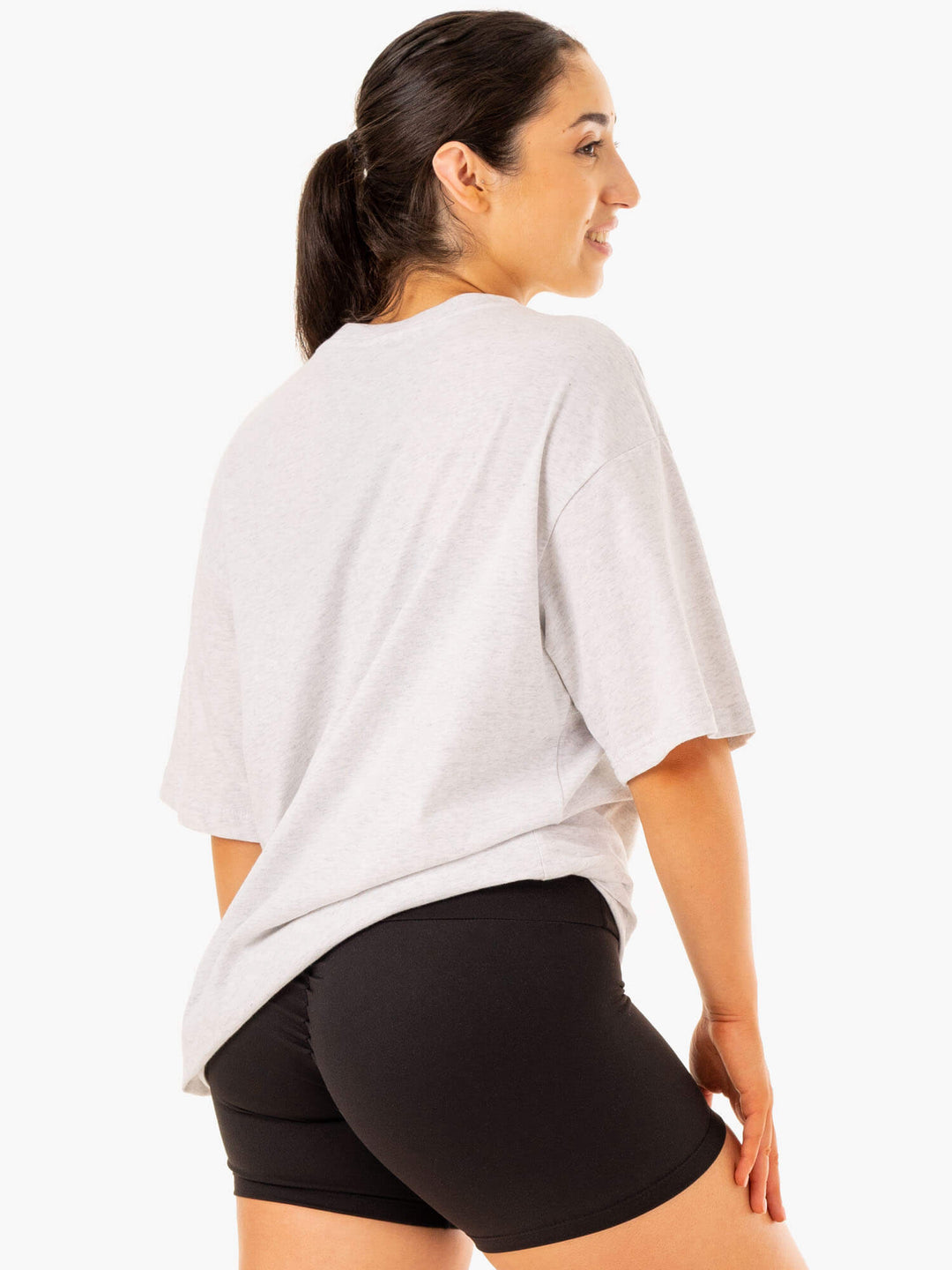 Oversized T-Shirt - Snow Marl Clothing Ryderwear