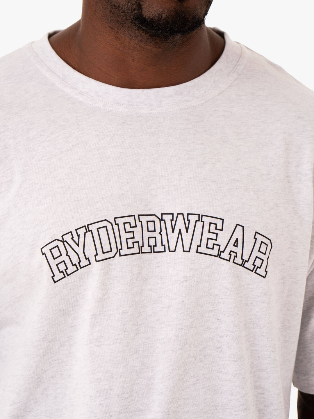 Oversized T-Shirt - Snow Marl Clothing Ryderwear