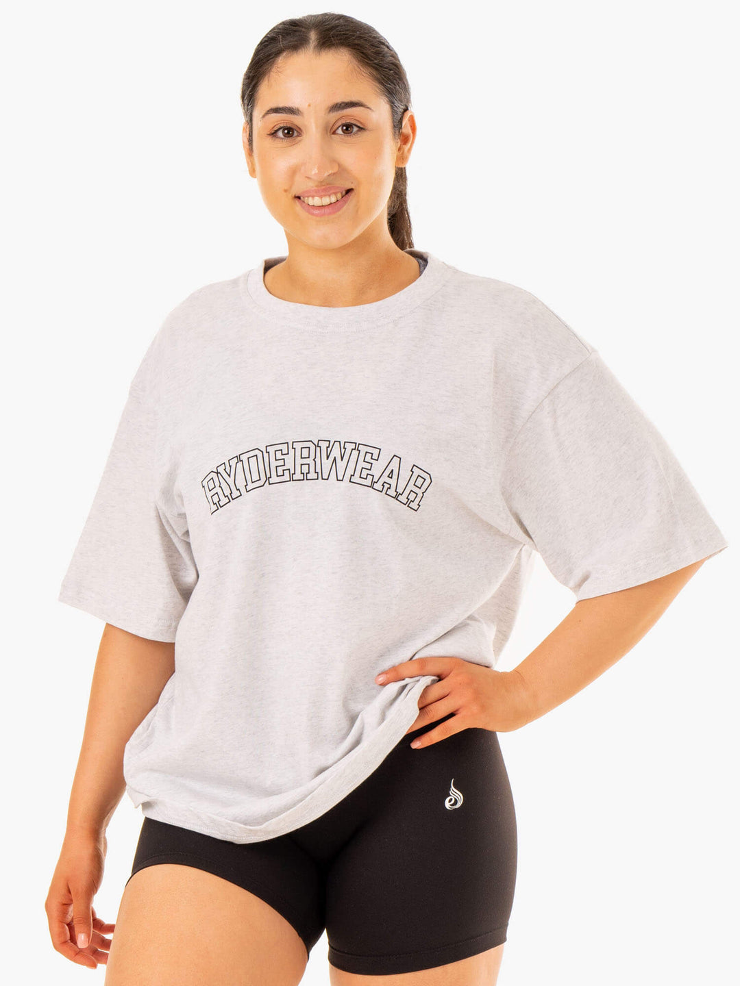 Oversized T-Shirt - Snow Marl Clothing Ryderwear