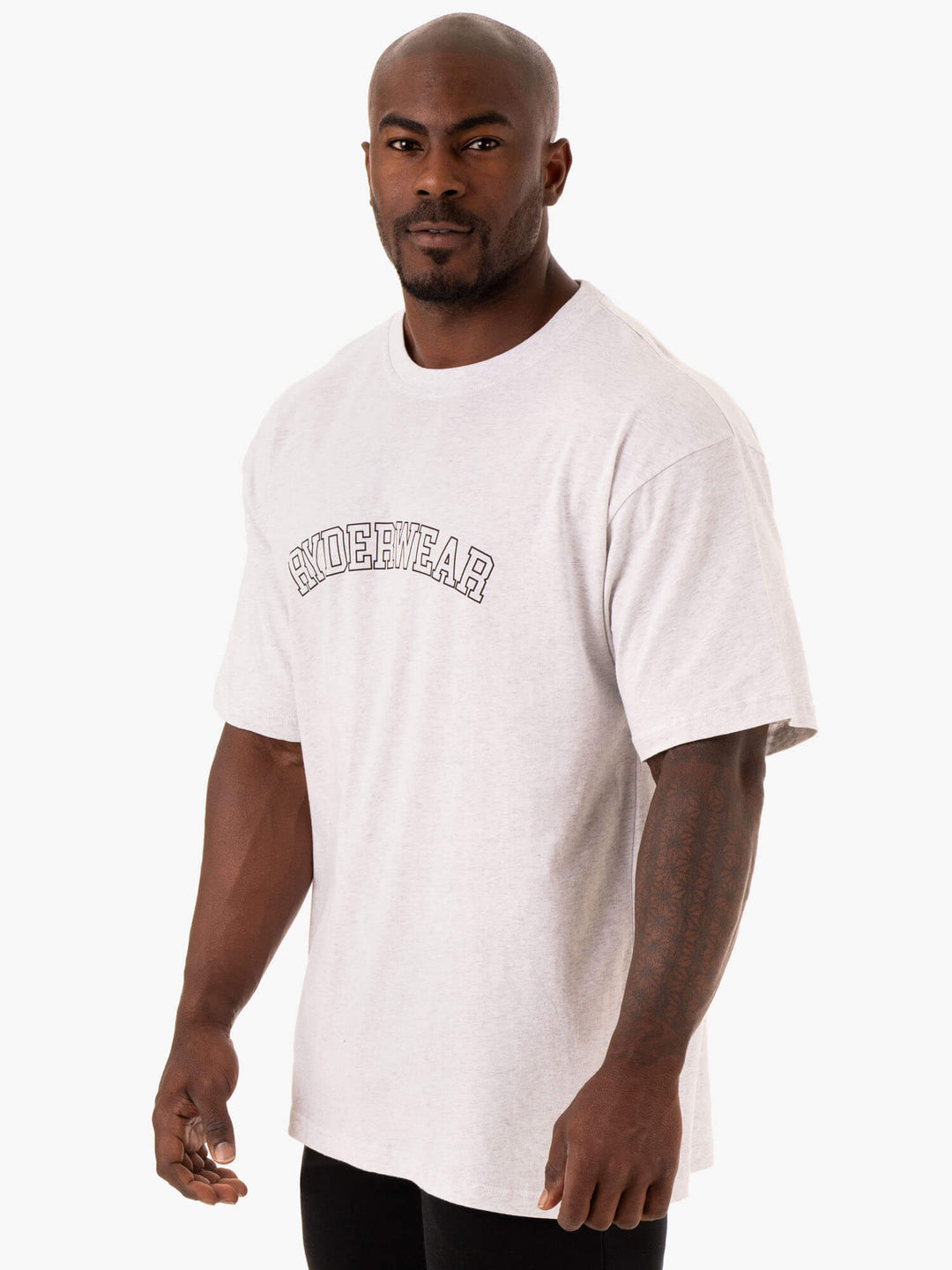 Oversized T-Shirt - Snow Marl Clothing Ryderwear
