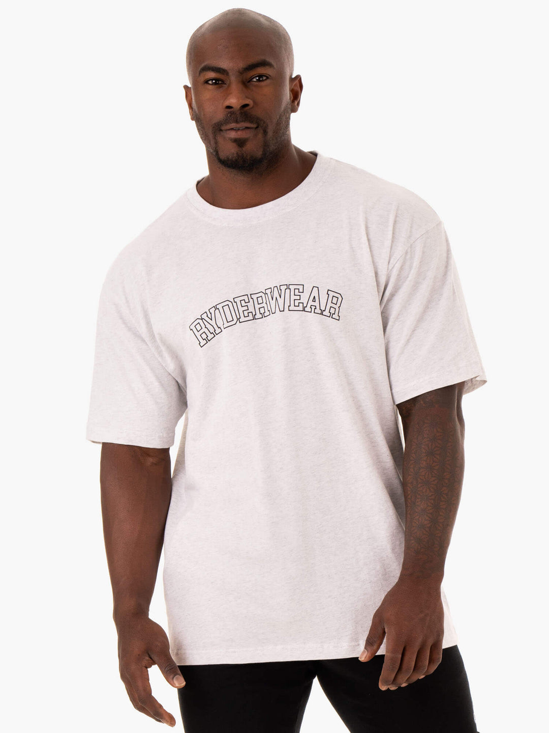 Oversized T-Shirt - Snow Marl Clothing Ryderwear