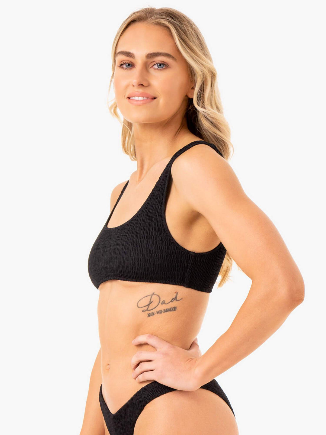 Paradise Scoop Bikini Top - Black Clothing Ryderwear