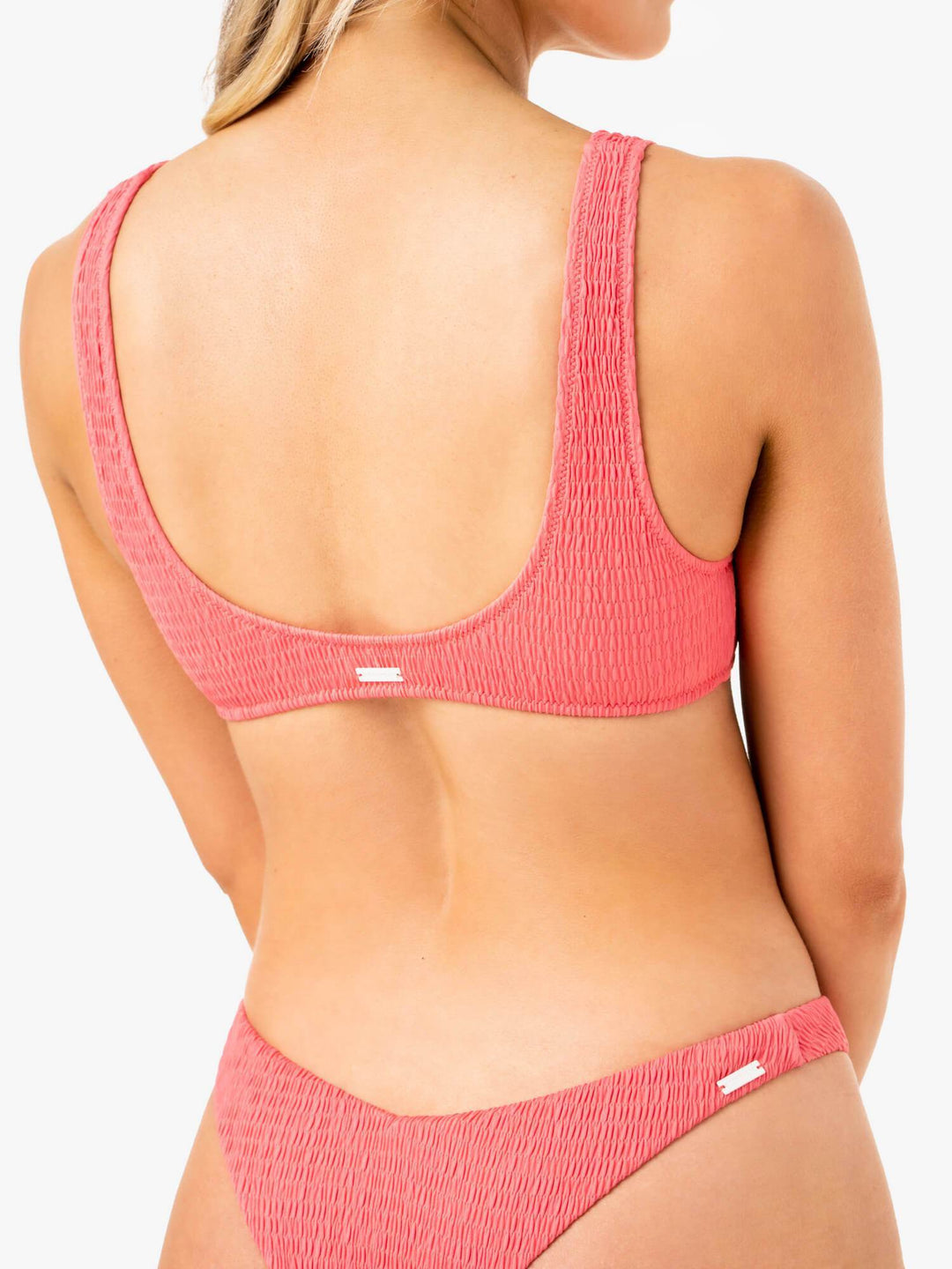 Paradise Scoop Bikini Top - Coral Clothing Ryderwear