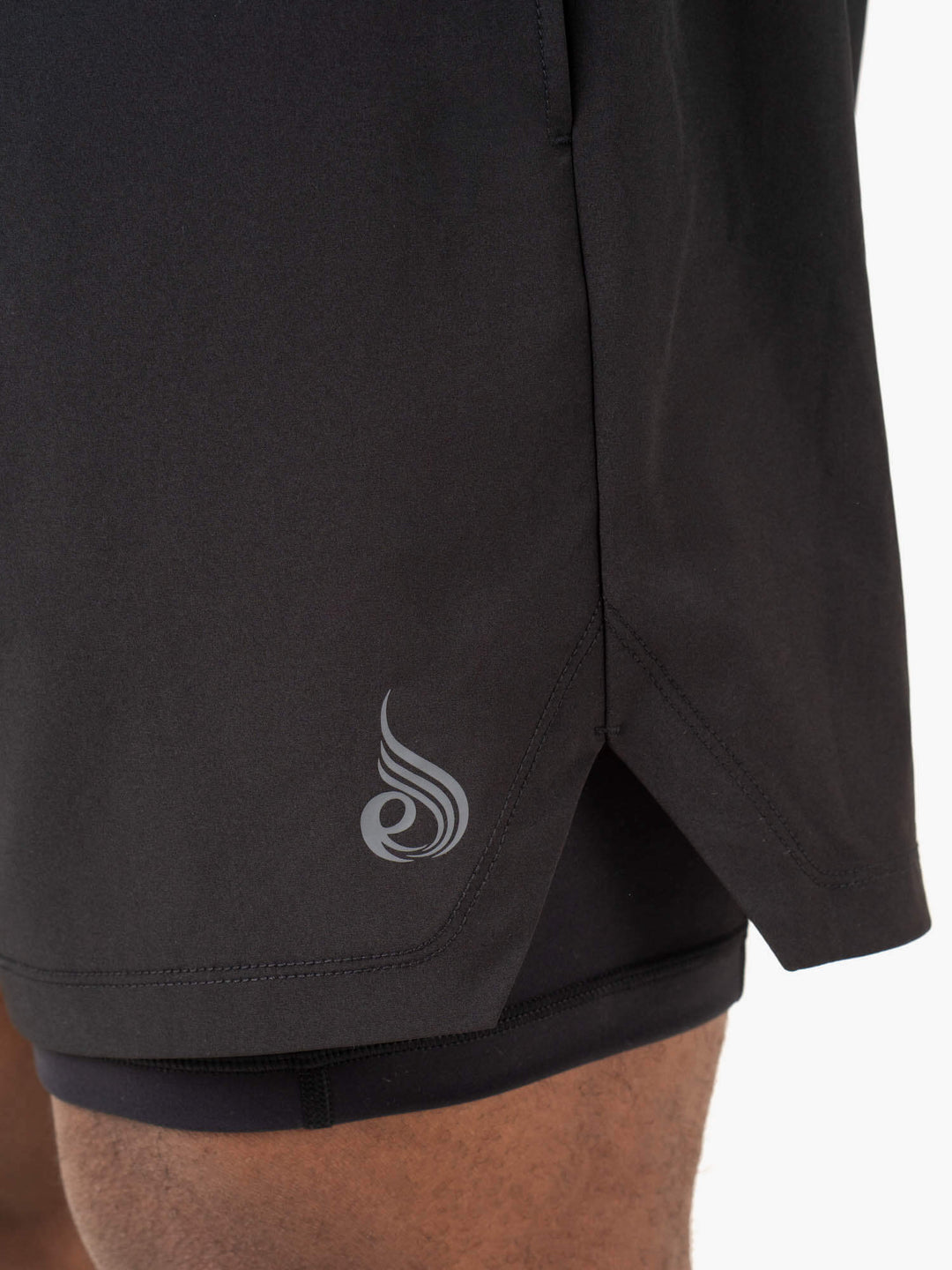 Pursuit 2 In 1 Training Shorts - Black Clothing Ryderwear