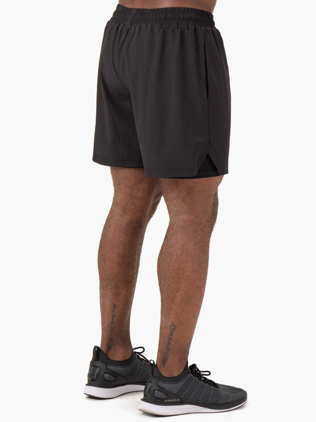 Pursuit 2 In 1 Training Shorts - Black Clothing Ryderwear