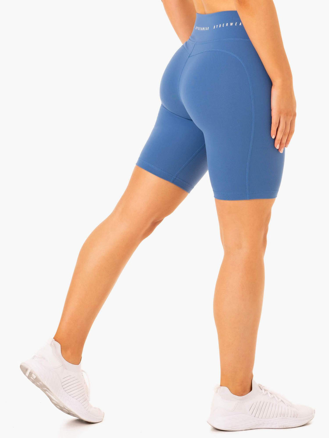 Reflex High Waisted Bike Shorts - Blue Clothing Ryderwear