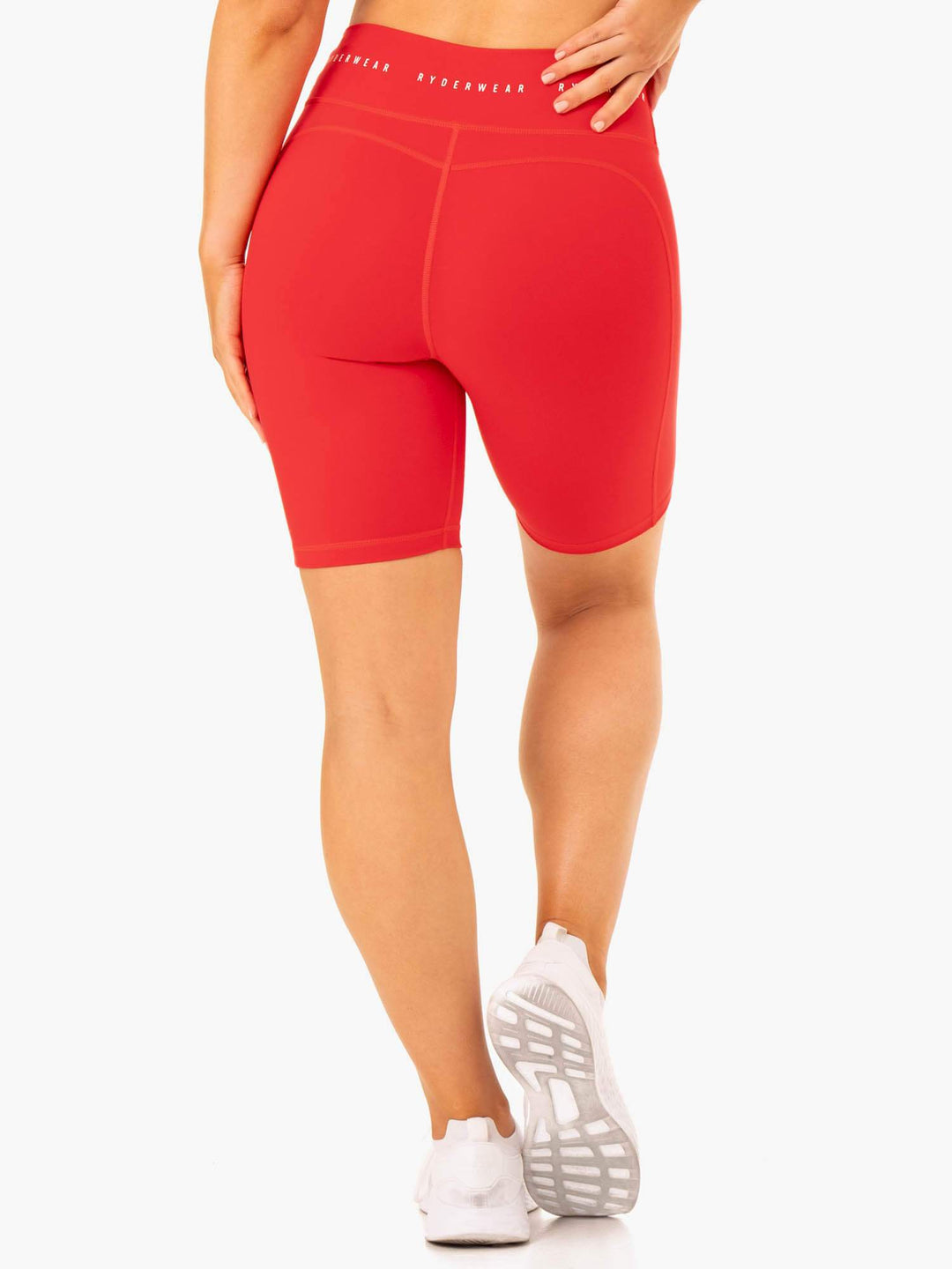 Reflex High Waisted Bike Shorts - Red Clothing Ryderwear