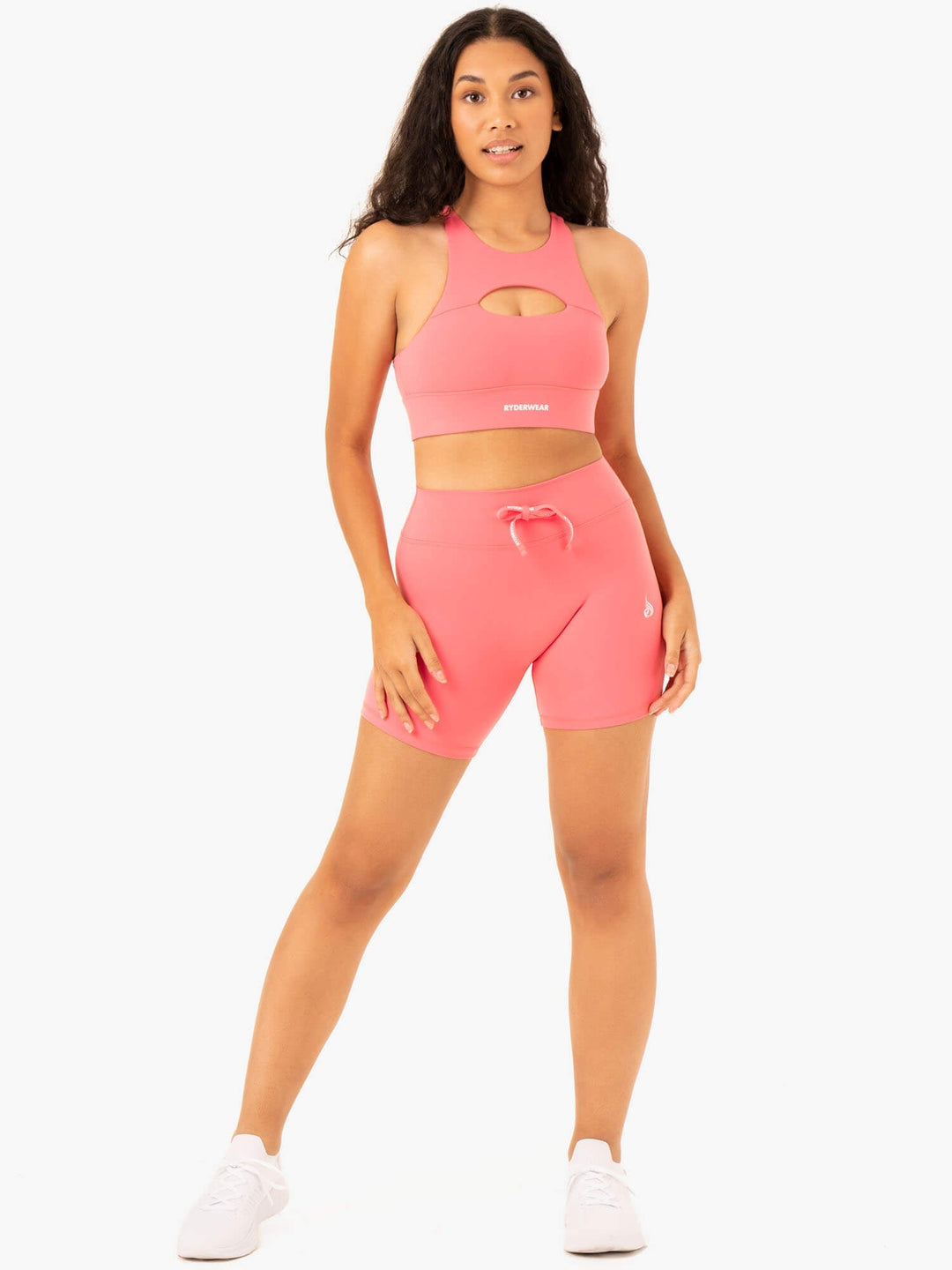 Replay Cut Out Sports Bra - Coral Clothing Ryderwear