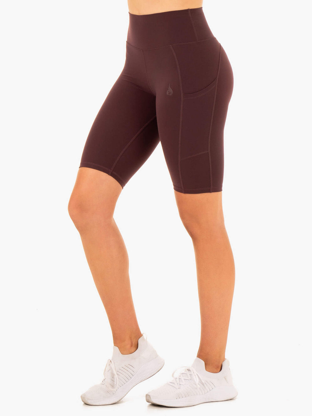 Reset High Waisted Pocket Bike Shorts - Chocolate Clothing Ryderwear