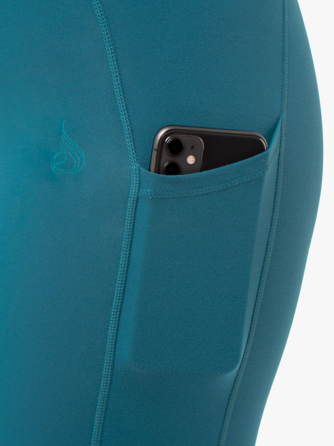 Reset High Waisted Pocket Bike Shorts - Teal Clothing Ryderwear