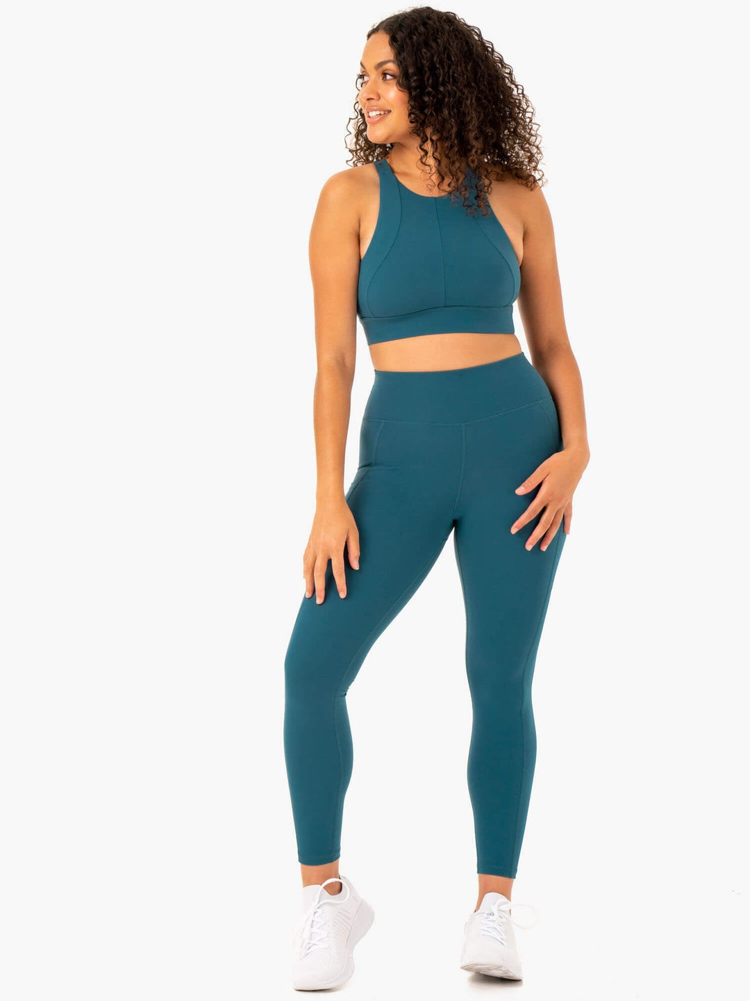 Reset Sports Bra - Teal Clothing Ryderwear