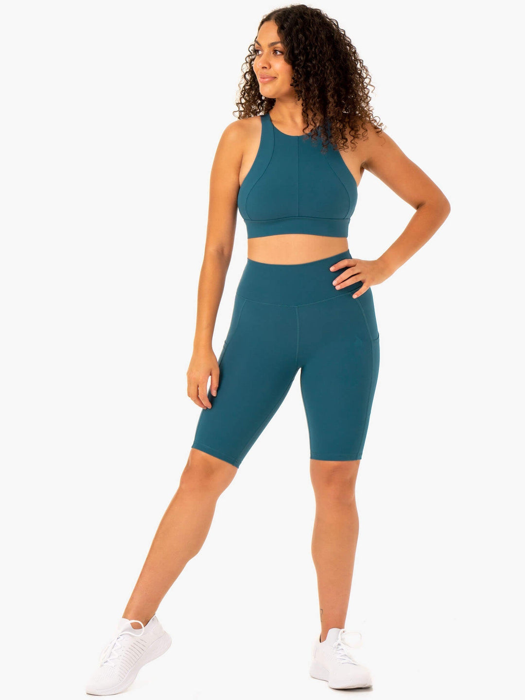 Reset Sports Bra - Teal Clothing Ryderwear
