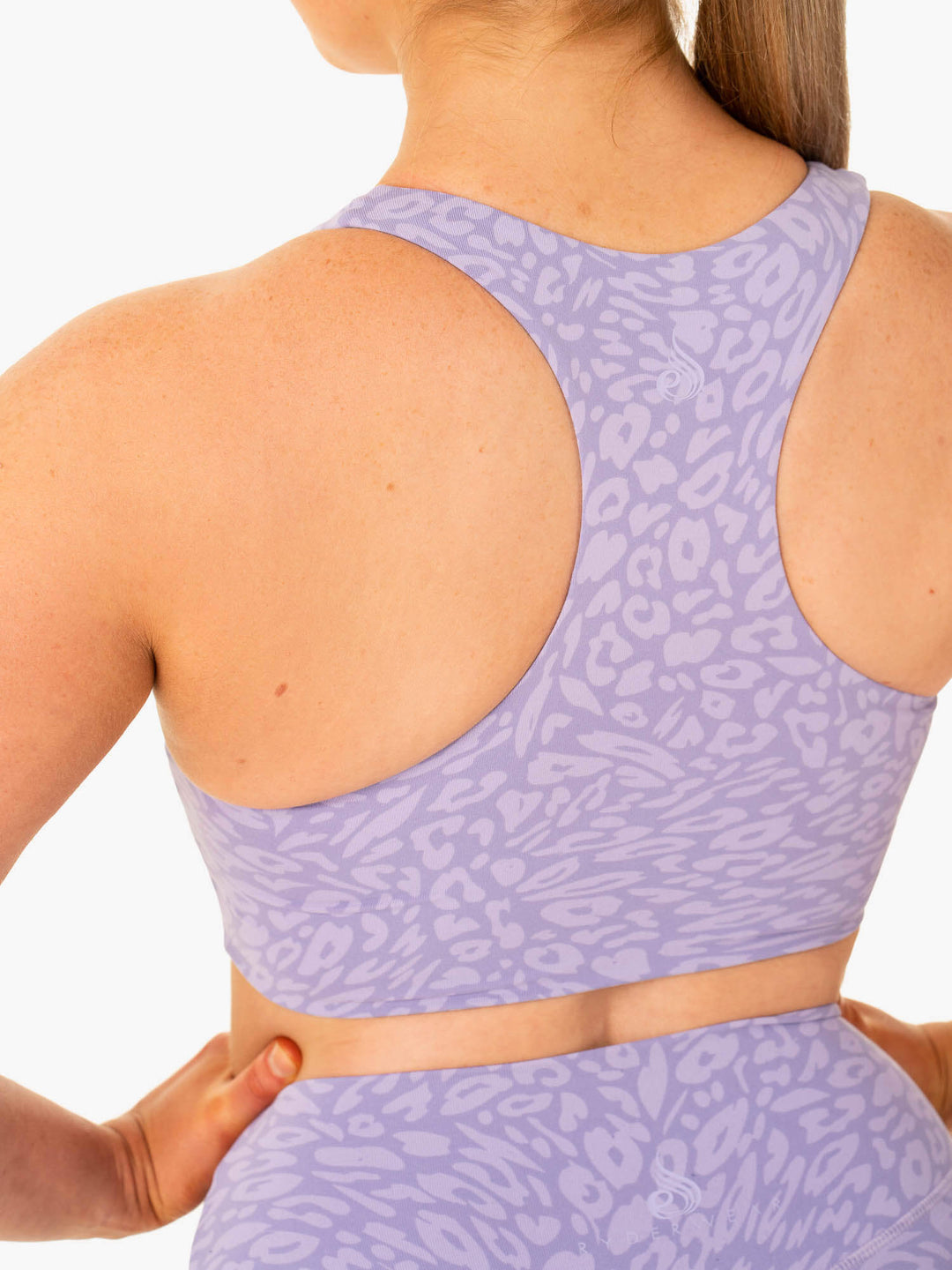 Rotation Sports Bra - Iris Leopard Clothing Ryderwear
