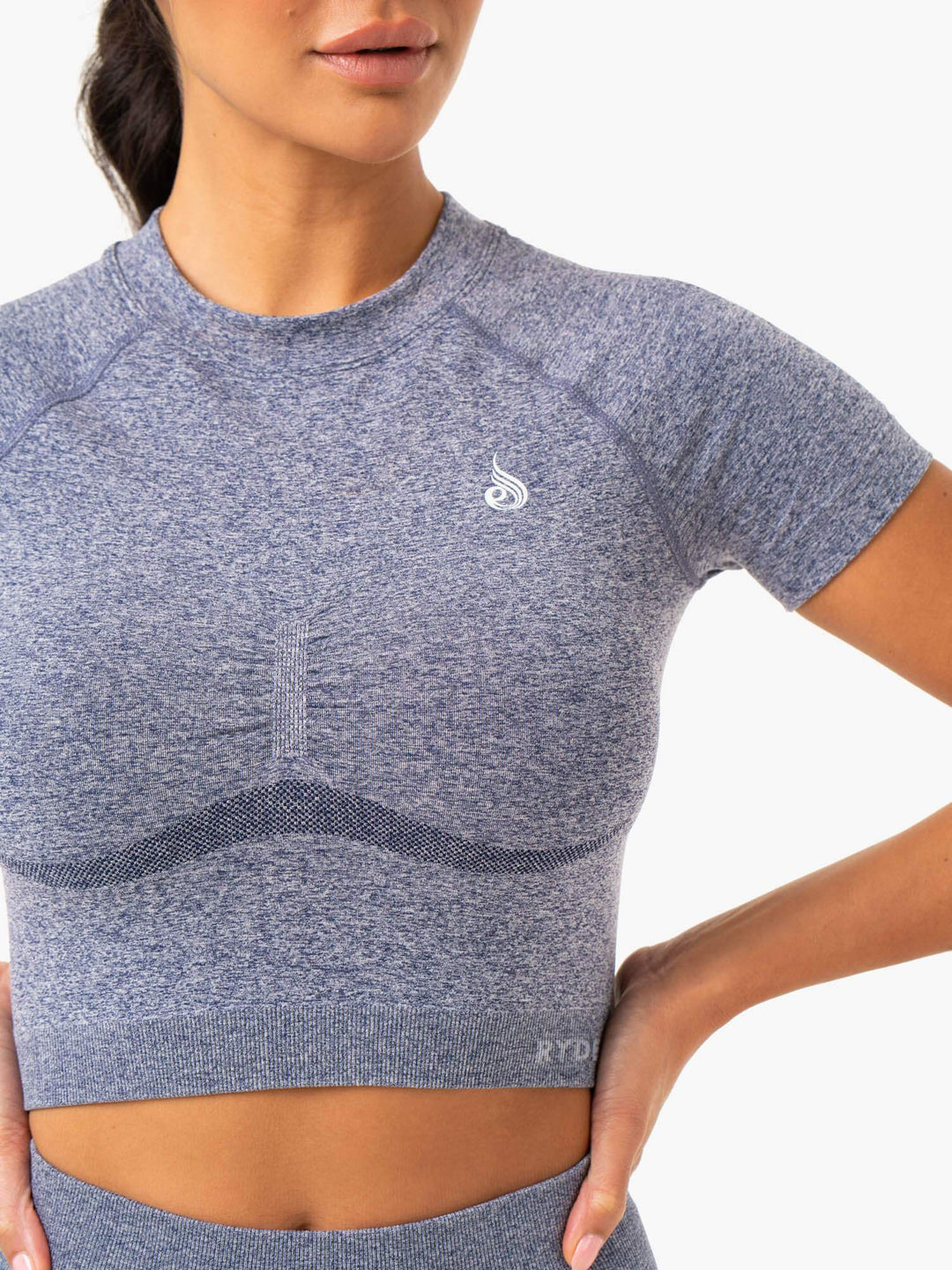 Sculpt Seamless T-Shirt - Navy Marl Clothing Ryderwear