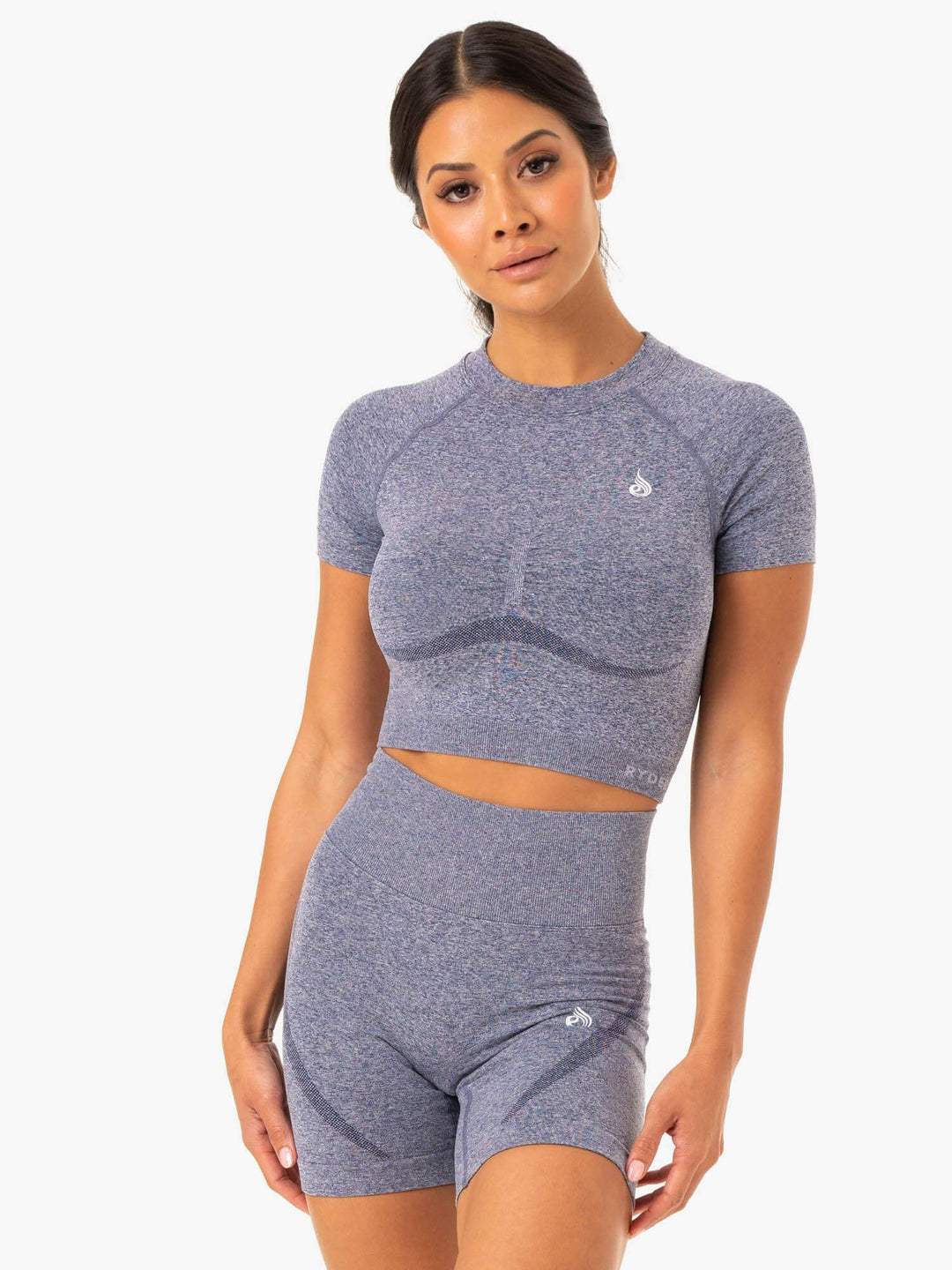 Sculpt Seamless T-Shirt - Navy Marl Clothing Ryderwear