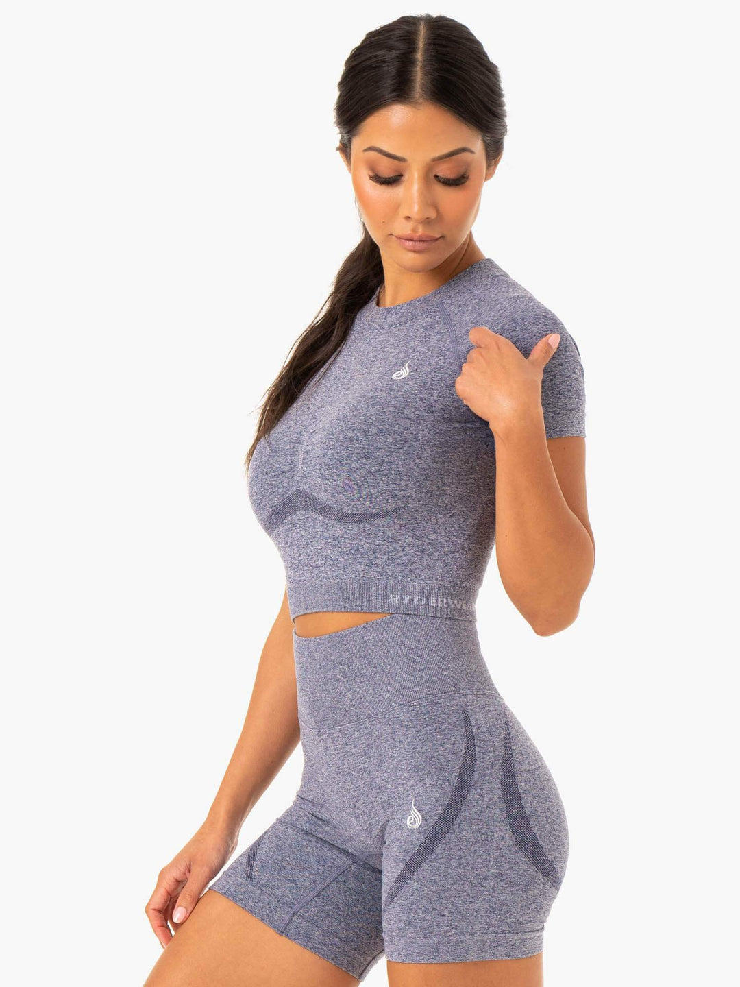 Sculpt Seamless T-Shirt - Navy Marl Clothing Ryderwear