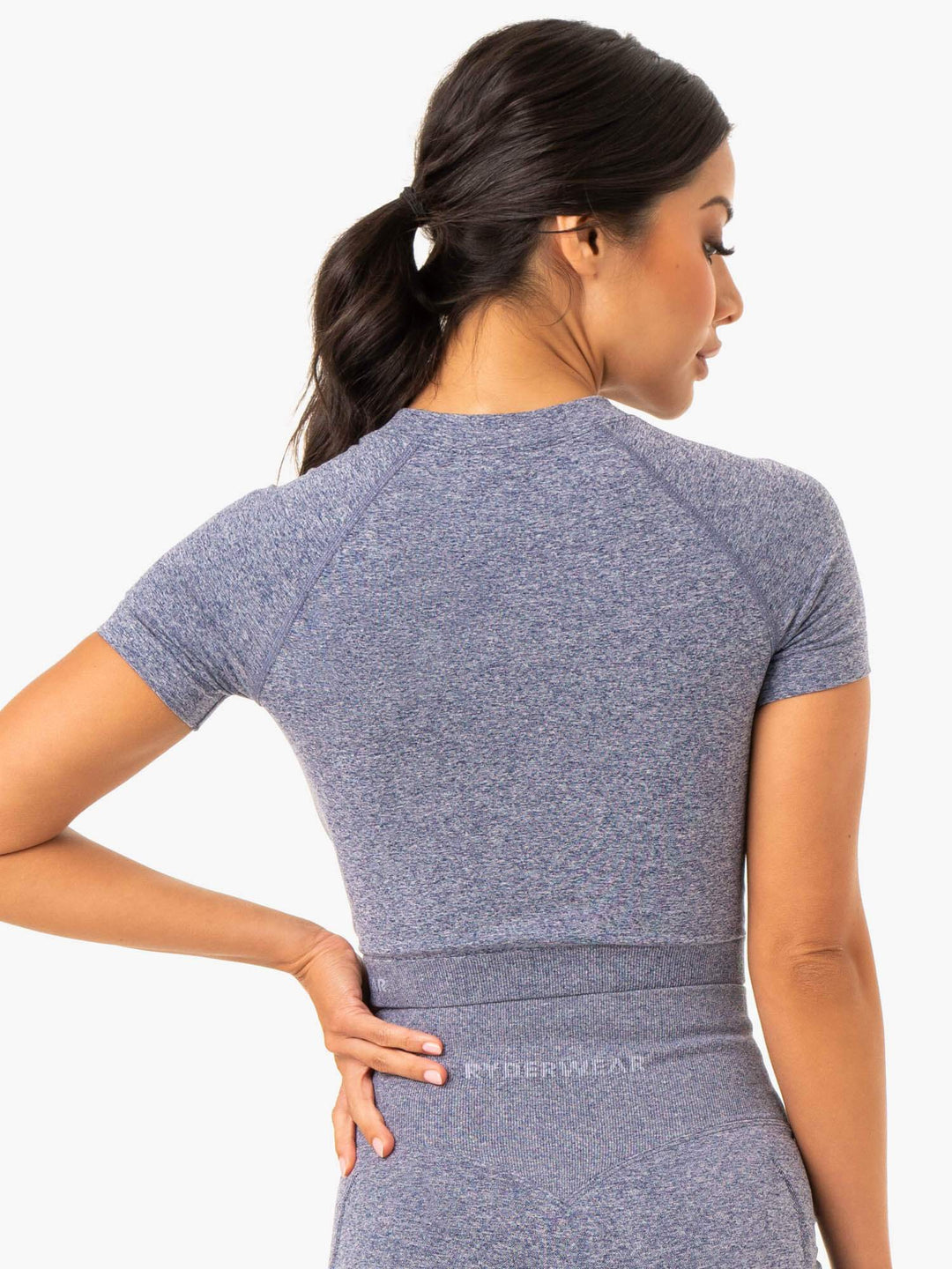 Sculpt Seamless T-Shirt - Navy Marl Clothing Ryderwear