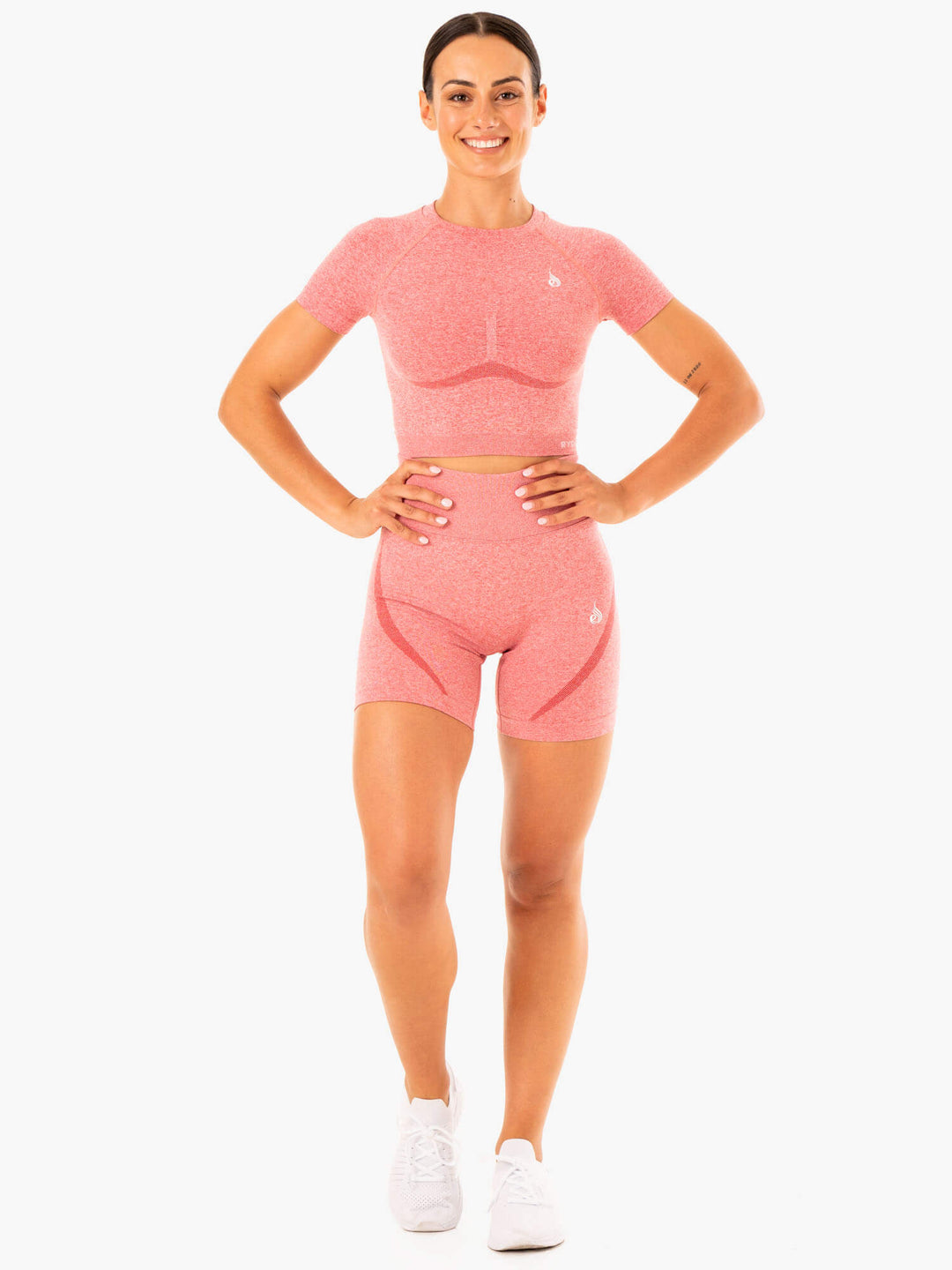 Sculpt Seamless T-Shirt - Pink Marl Clothing Ryderwear