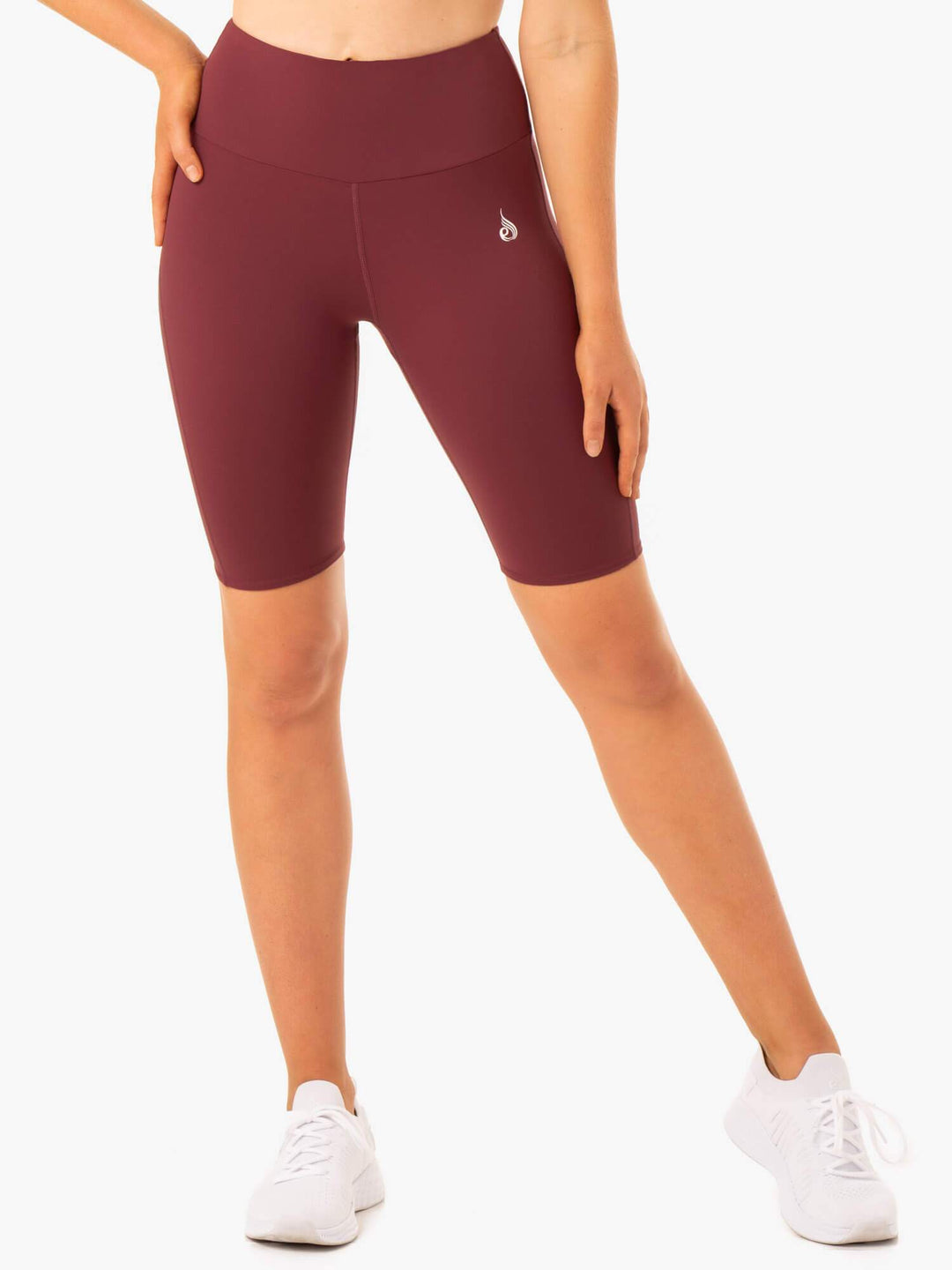 Staples Scrunch Bum Bike Shorts - Burgundy Clothing Ryderwear