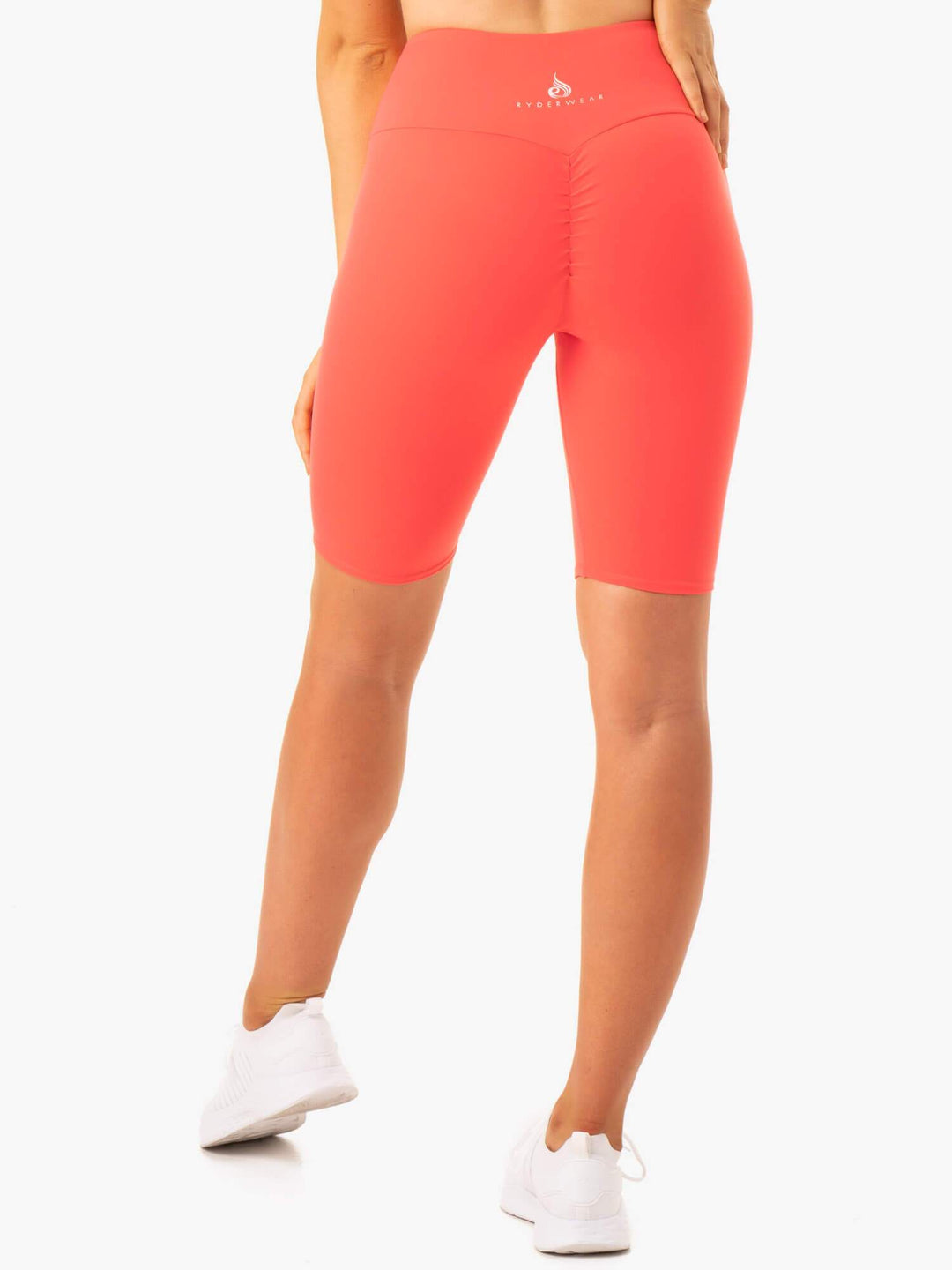 Staples Scrunch Bum Bike Shorts - Coral Clothing Ryderwear