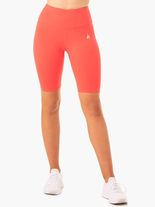 Staples Scrunch Bum Bike Shorts Coral
