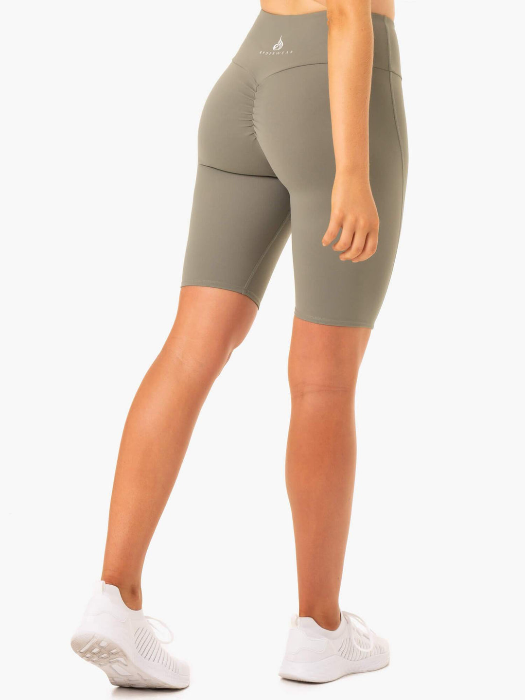 Staples Scrunch Bum Bike Shorts - Khaki Clothing Ryderwear