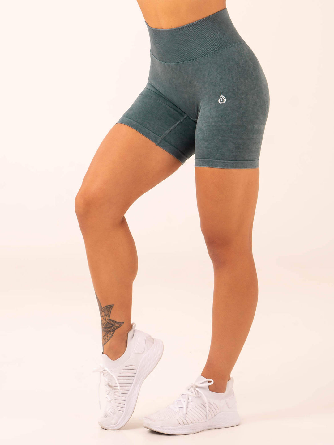 Stonewash Scrunch Seamless Shorts - Petrol Stonewash Clothing Ryderwear