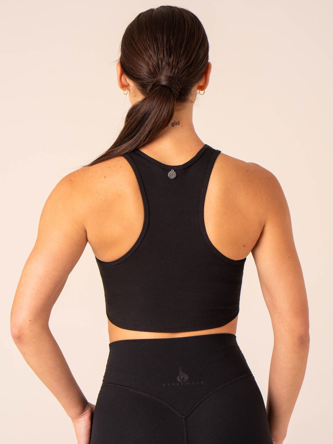 Tempo Rib Tank - Black Clothing Ryderwear