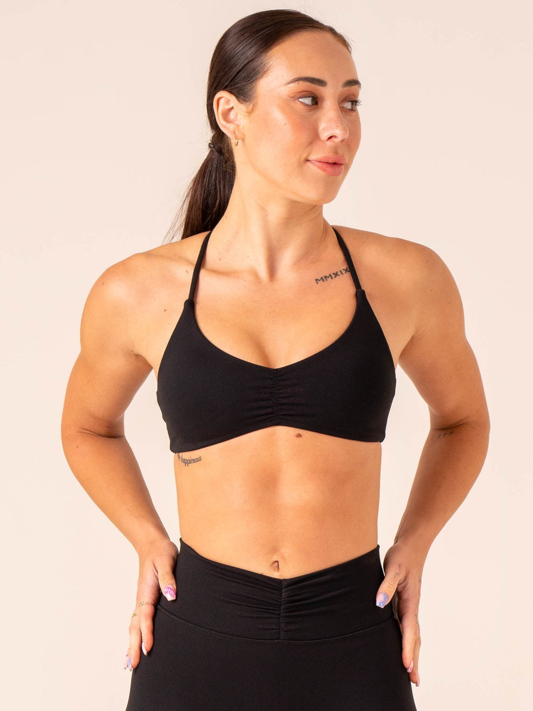 Tempo Sports Bra - Black Clothing Ryderwear