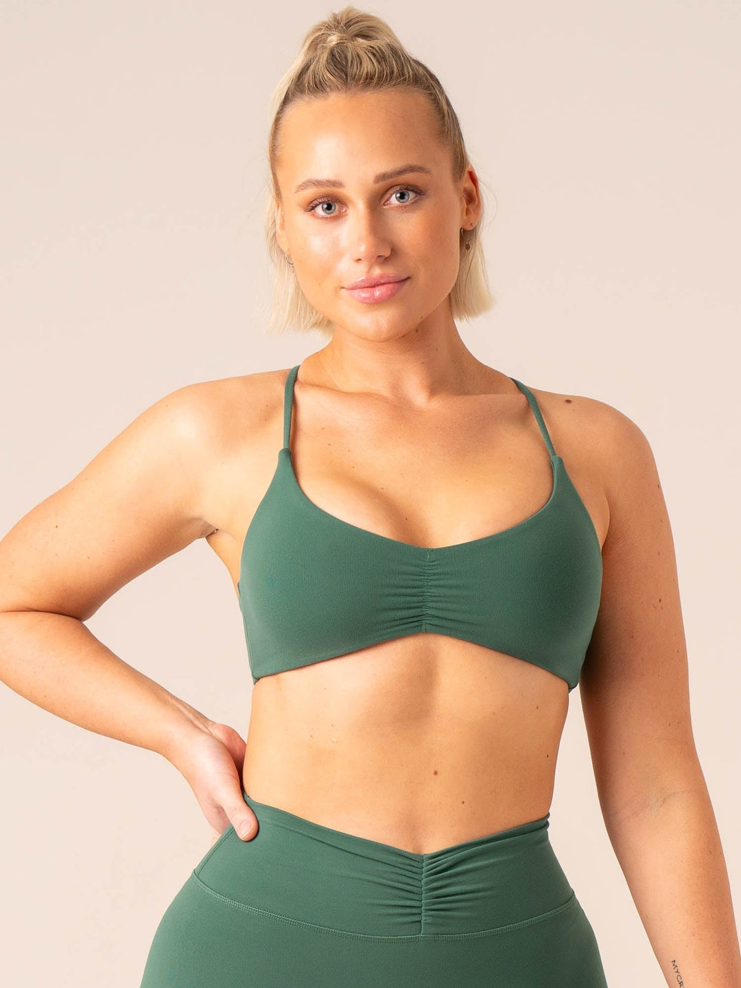 Tempo Sports Bra - College Green Clothing Ryderwear