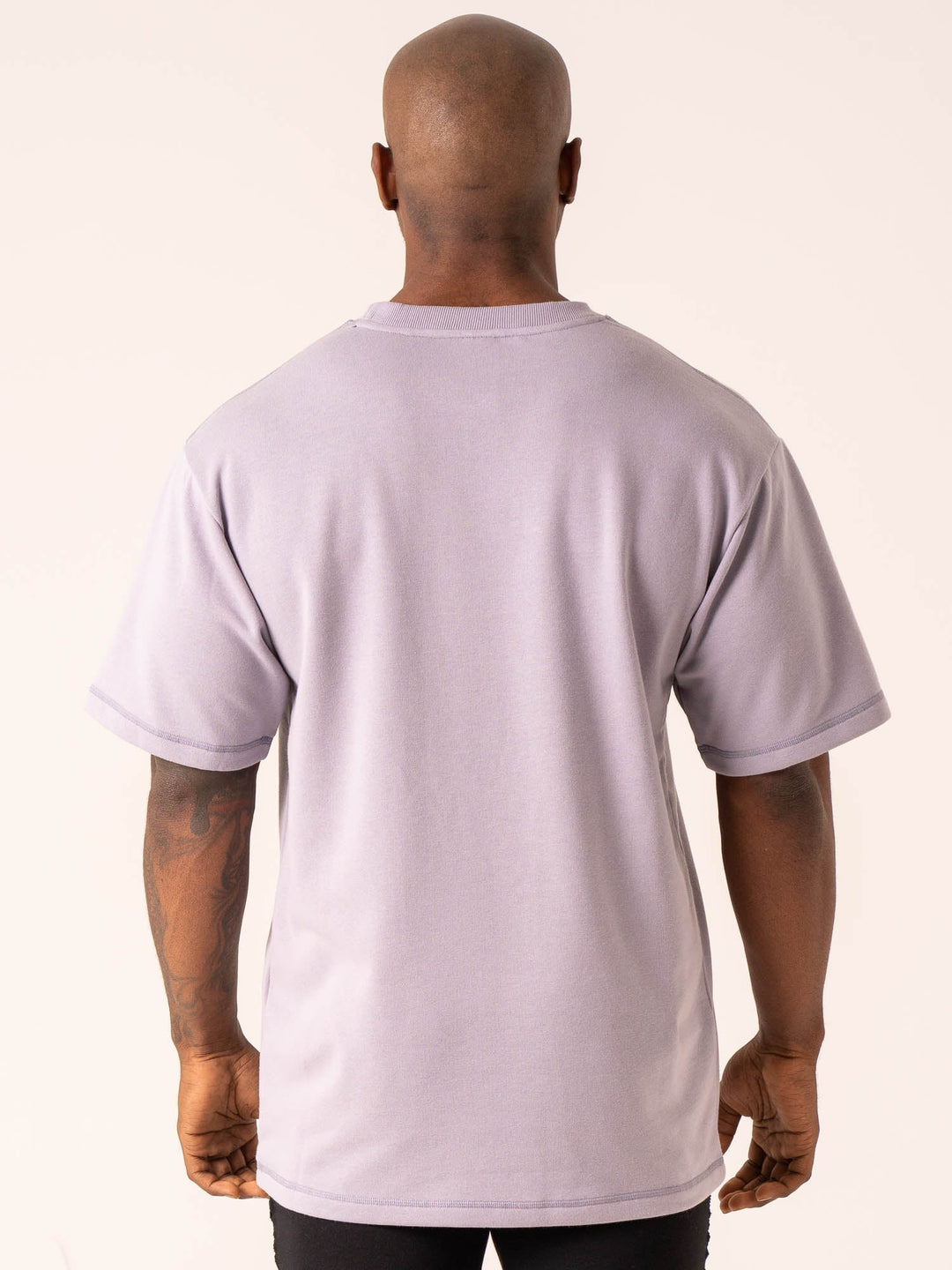 Throwback Oversized Fleece T-Shirt - Lavender Clothing Ryderwear