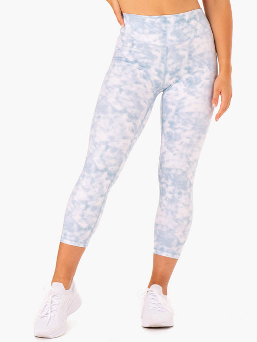 Tie Dye 7/8 Leggings Steel Blue Tie Dye