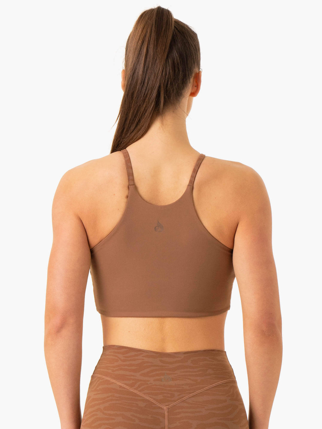 Transform Reversible Sports Crop - Chocolate Zebra Clothing Ryderwear