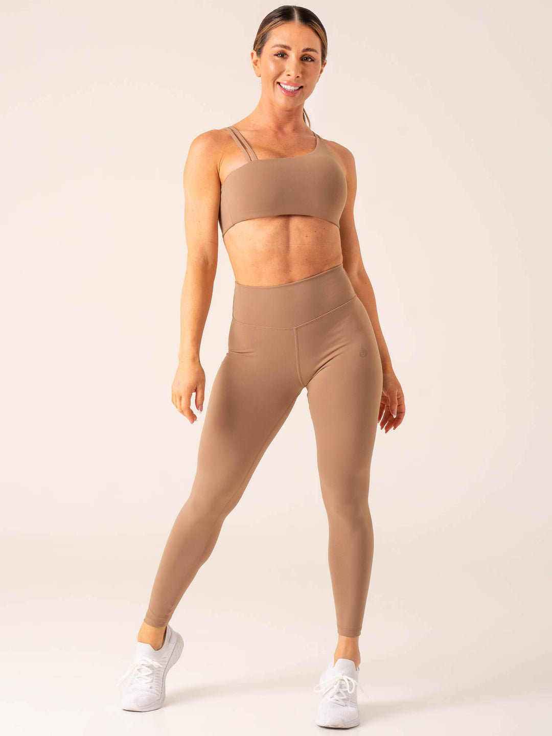 Unstoppable High Waisted Scrunch Leggings - Mocha Clothing Ryderwear