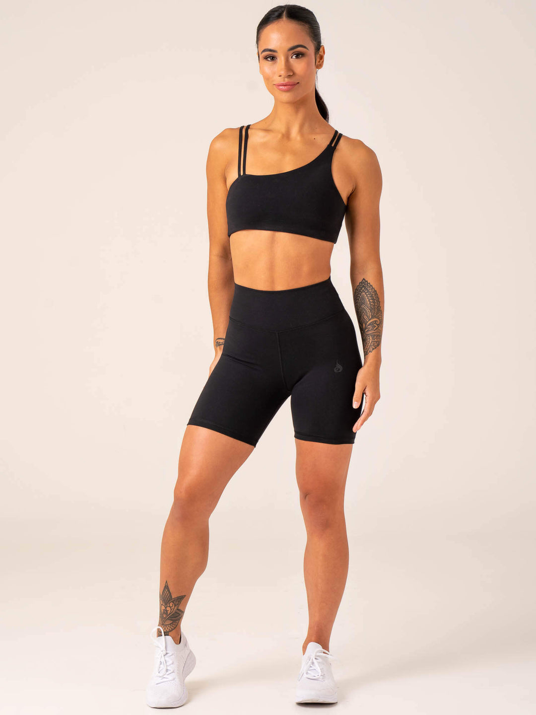 Unstoppable One Shoulder Sports Bra - Black Clothing Ryderwear