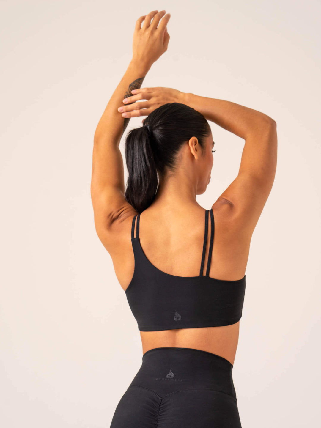Unstoppable One Shoulder Sports Bra - Black Clothing Ryderwear