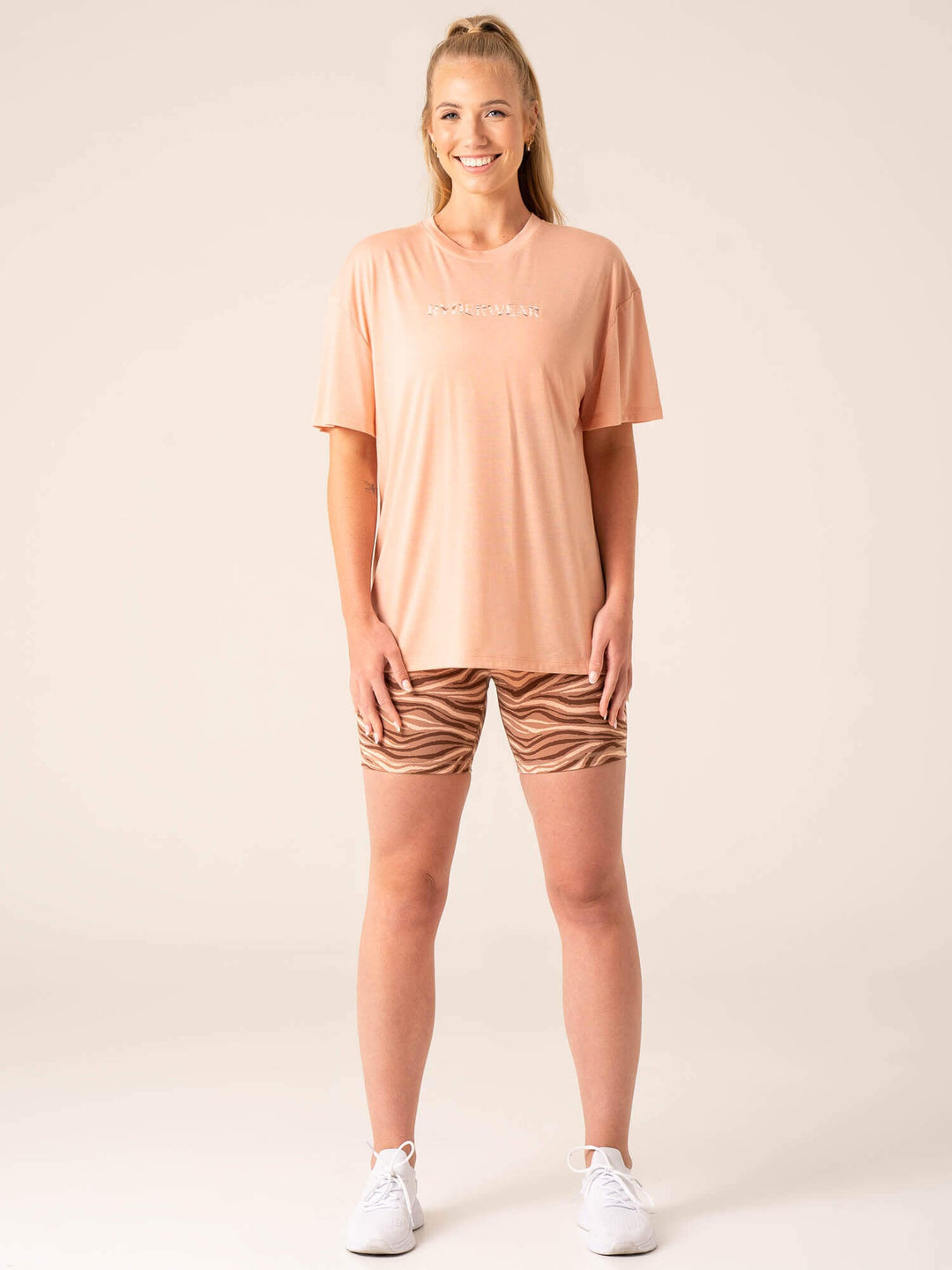 Unstoppable Oversized T-Shirt - Peach Clothing Ryderwear