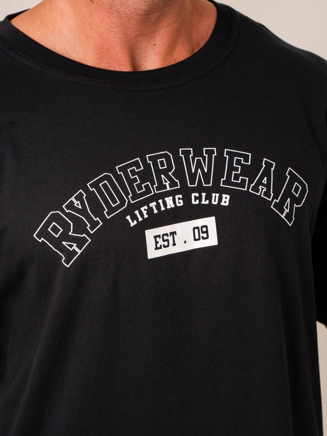 Varsity Oversized T-Shirt - Black Clothing Ryderwear