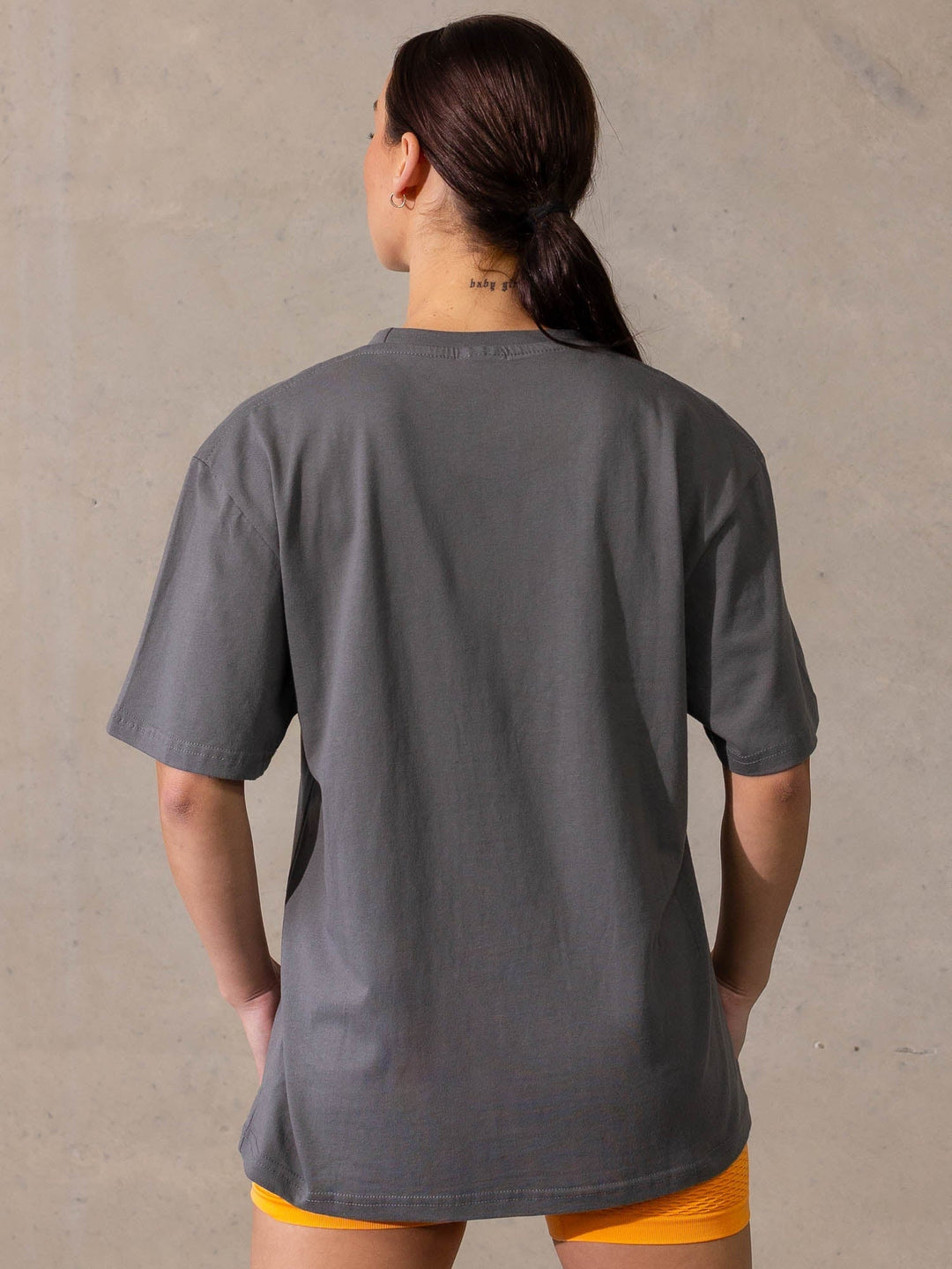 Varsity Oversized T-Shirt - Charcoal Clothing Ryderwear