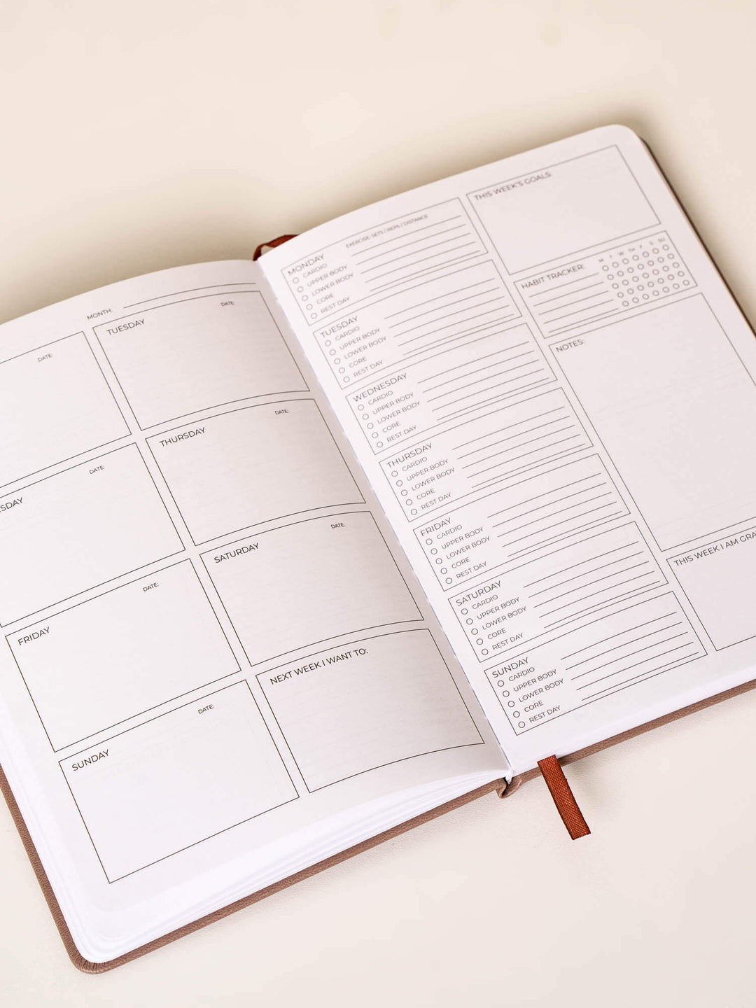 Weekly Planner - Taupe Accessories Ryderwear