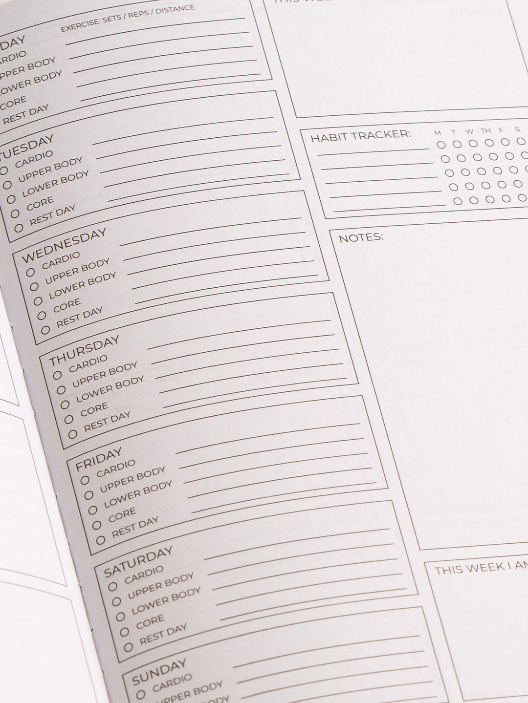Weekly Planner - Taupe Accessories Ryderwear