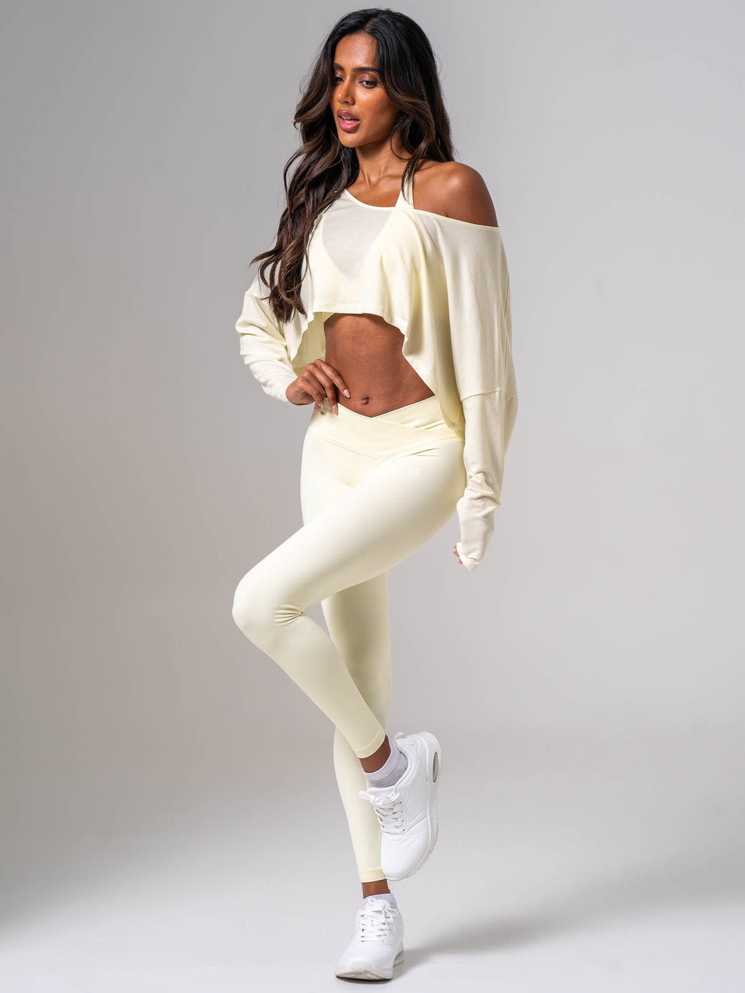 NKD Cross Over Invisible Scrunch Leggings - Limoncello