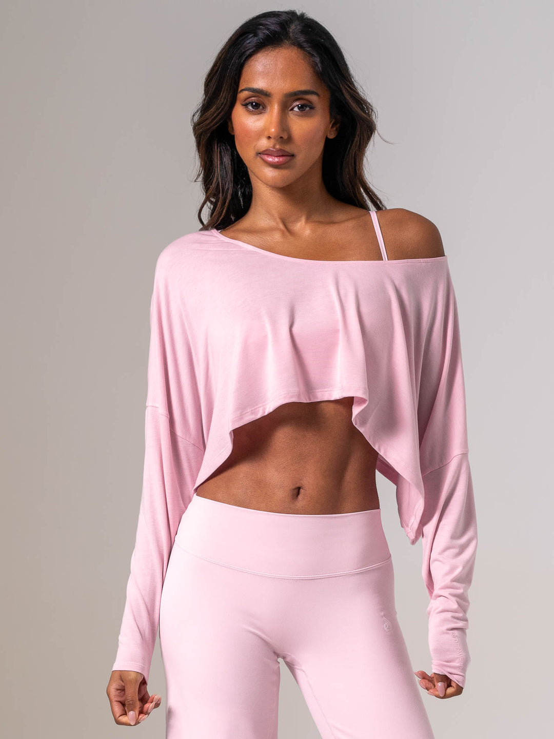 Slouchy Off Shoulder Top - Fairy Floss