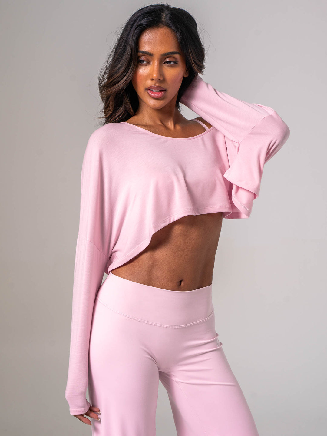 Slouchy Off Shoulder Top - Fairy Floss