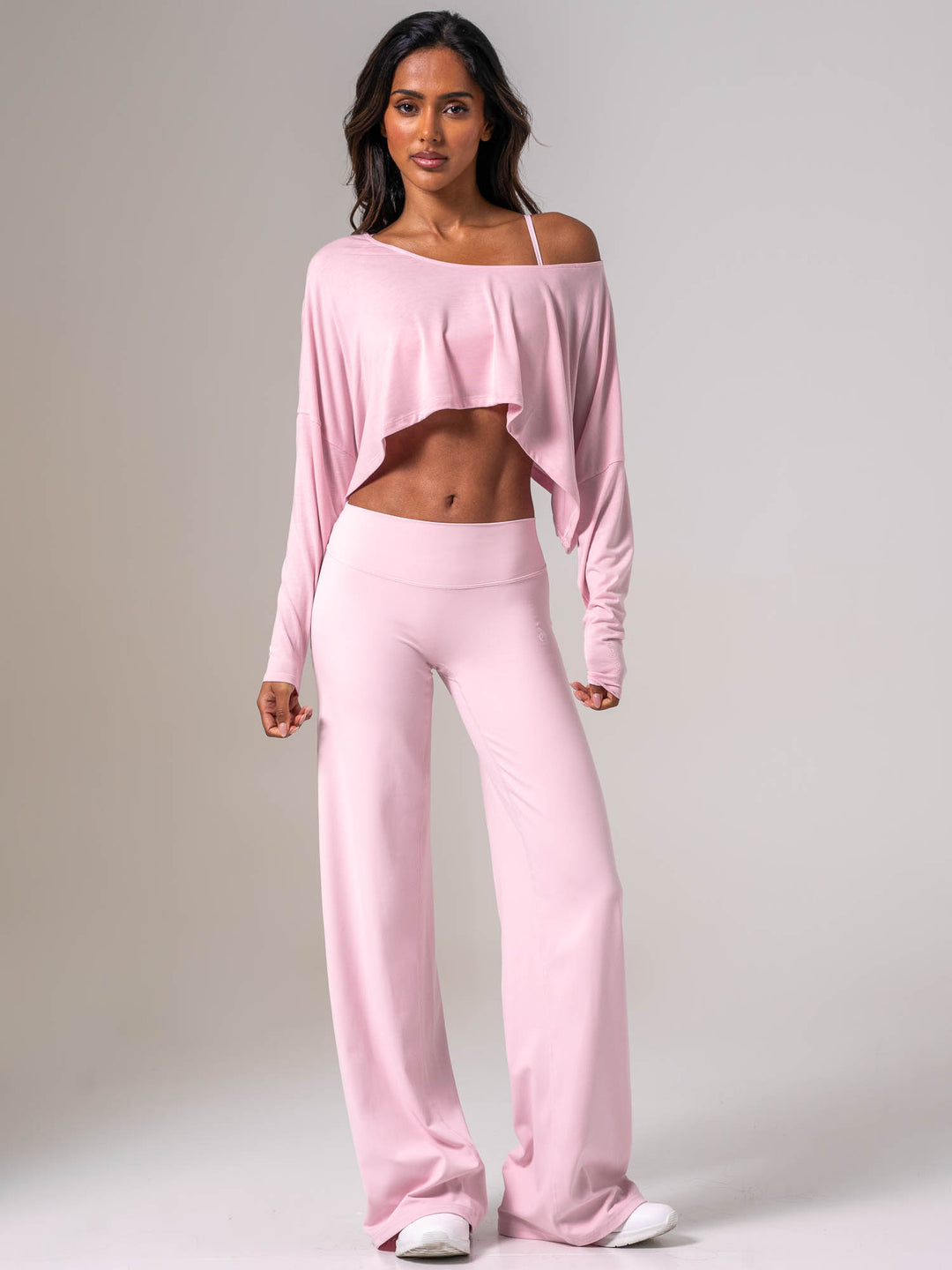 Slouchy Off Shoulder Top - Fairy Floss
