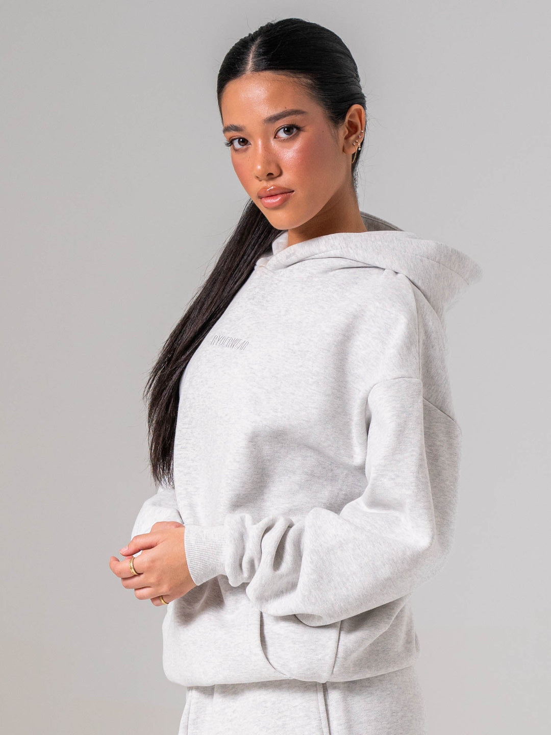 Plush Hoodie - Snow Marl