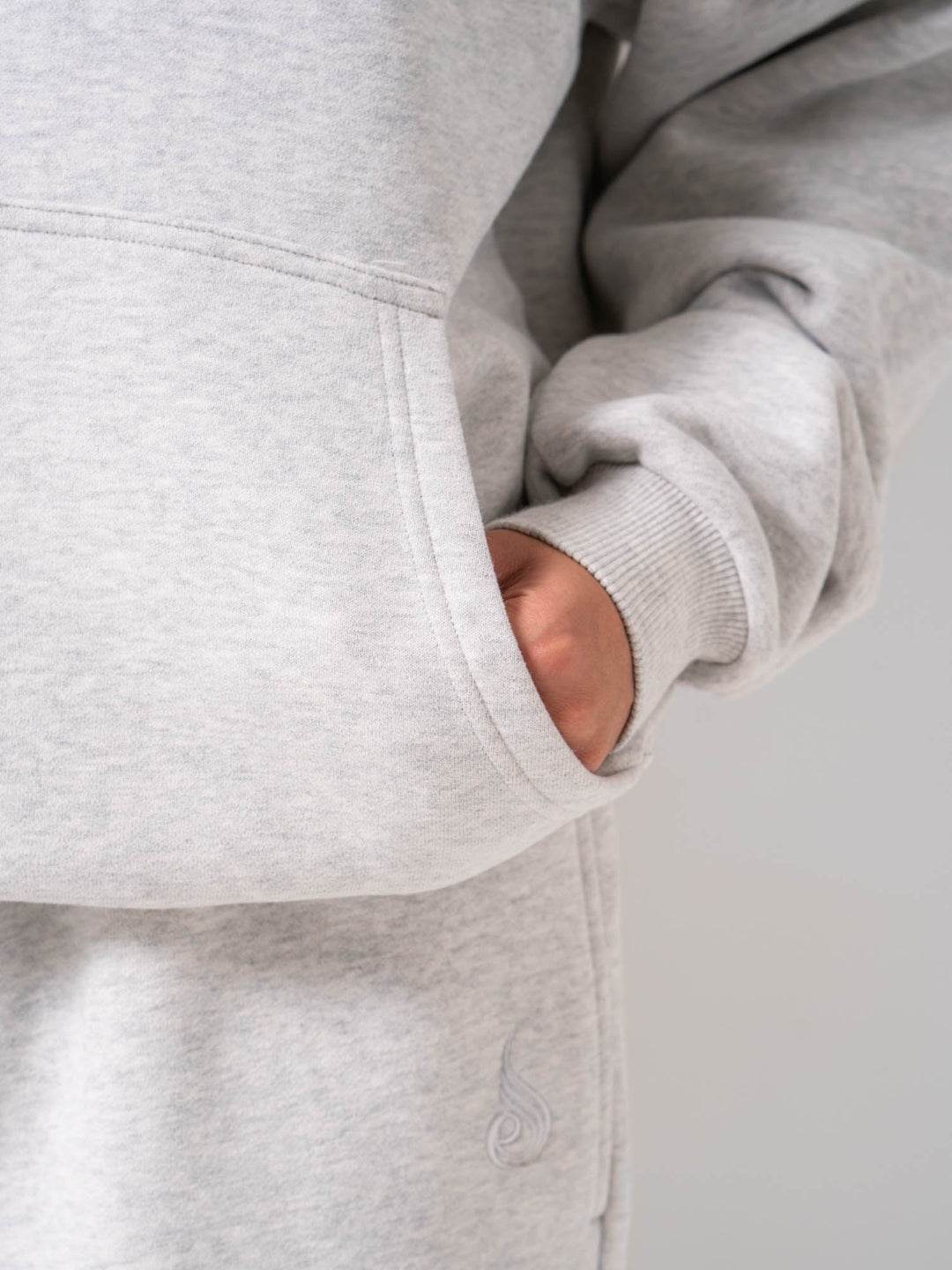 Plush Hoodie - Snow Marl